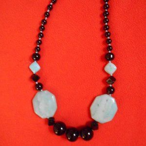 Handmade Onyx and Amazonite Necklace